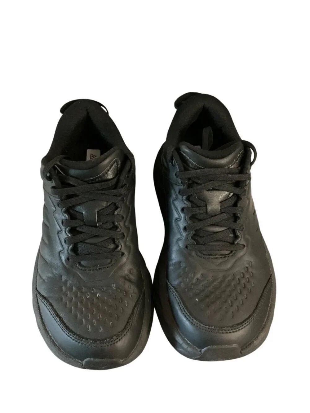 HOKA Bondi SR Leather Slip-Resistant Black Shoes Womens 7 7D WIDE work - Picture 8 of 12